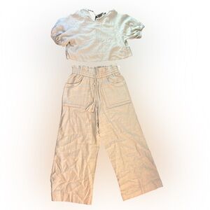 House Of Harlow Natural Color Linen Matching Set